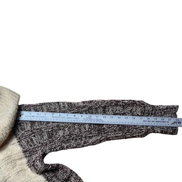 VINTAGE Cyril Cullen Irish Wool Knit Sweater Oversized Collar Turtleneck Size S - Picture 5 of 6